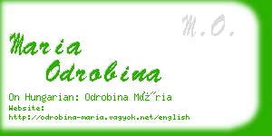 maria odrobina business card